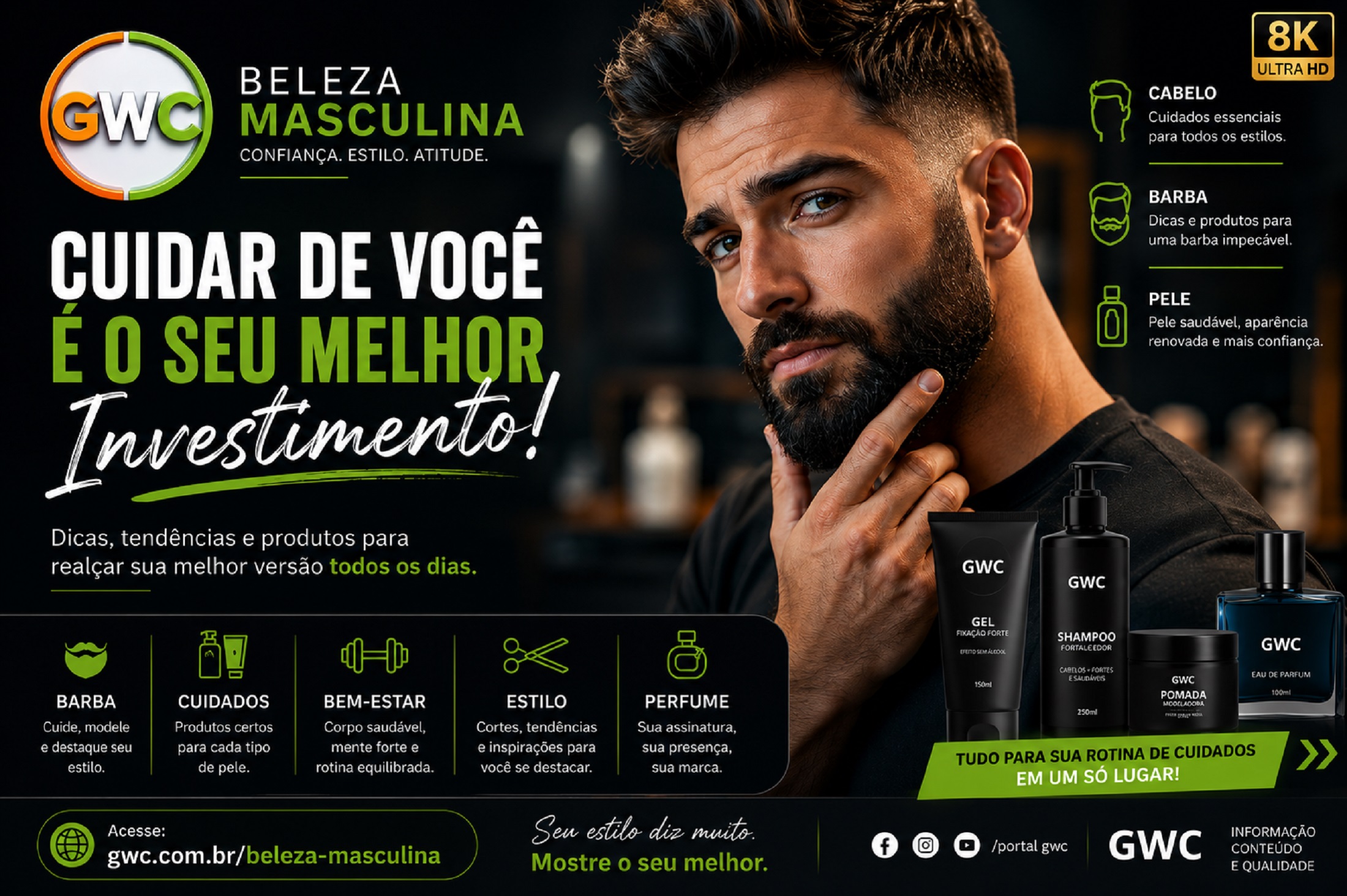 PORTAL GWC I  Grupo Web de Comunicação I Informação | Tecnologia | Inovação I  Beleza Masculina