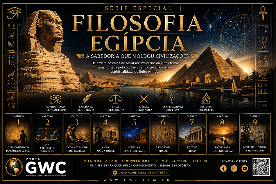 PORTAL GWC I Grupo Web de Comunicação I SÉRIE ESPECIAL | FILOSOFIA EGÍPCIA  Capítulo 1- Antes da Filosofia Grega: Como o Egito Antigo Criou uma das Primeiras Visões Organizadas do Universo