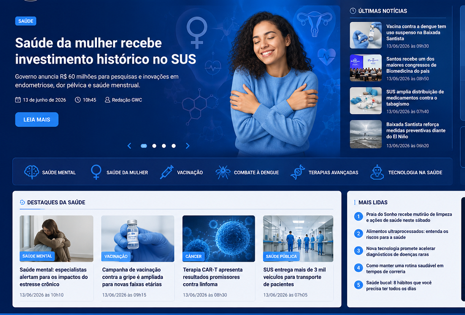 PORTAL GWC Grupo Web de Comunicação I Saúde